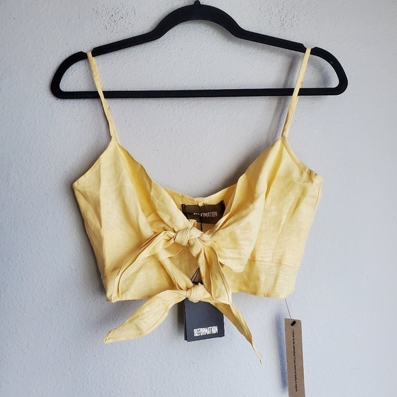 Reformation Peyton in Buttercup size M NWT - Picture 4 of 6